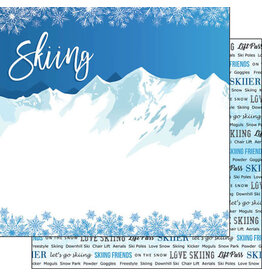 Scrapbook Customs Skiing paper