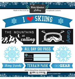 Scrapbook Customs Skiing stickers