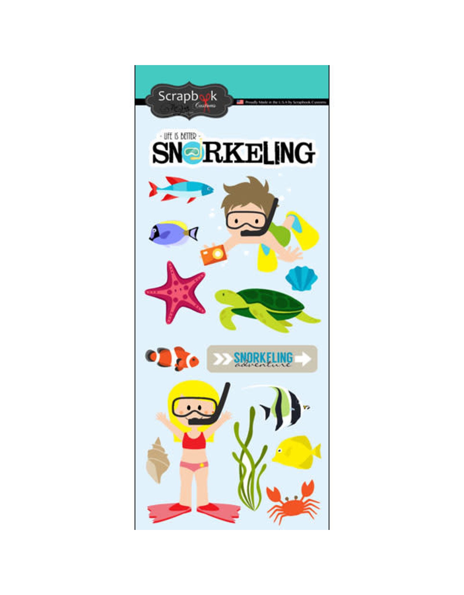 Scrapbook Customs Snorkeling adventure stickers