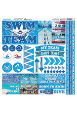 Reminisce Swimming 12x12 sticker sheets