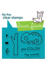 Lawn Fawn One In A Chameleon Flip Flop Stamp & Die