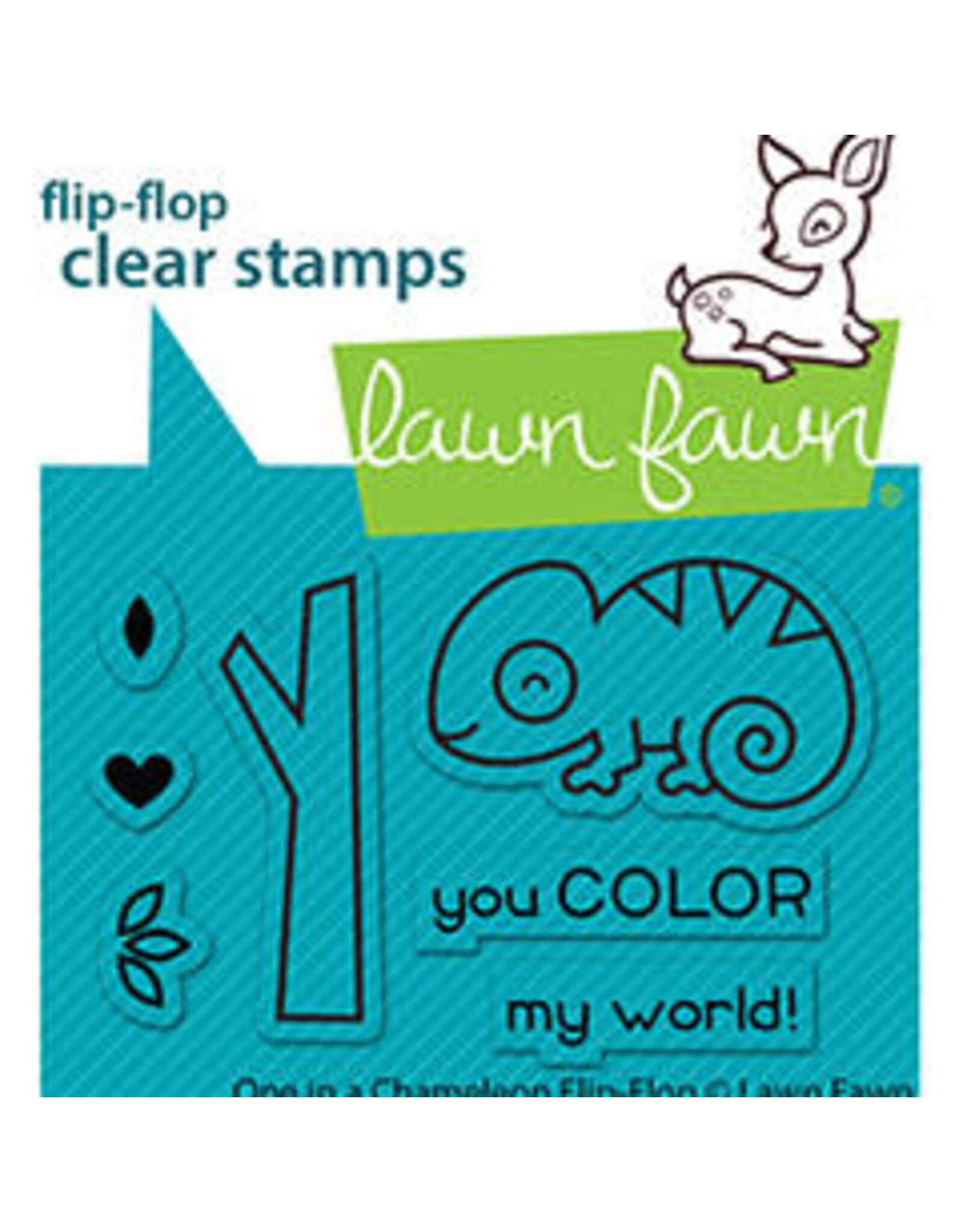 Lawn Fawn One In A Chameleon Flip Flop Stamp & Die