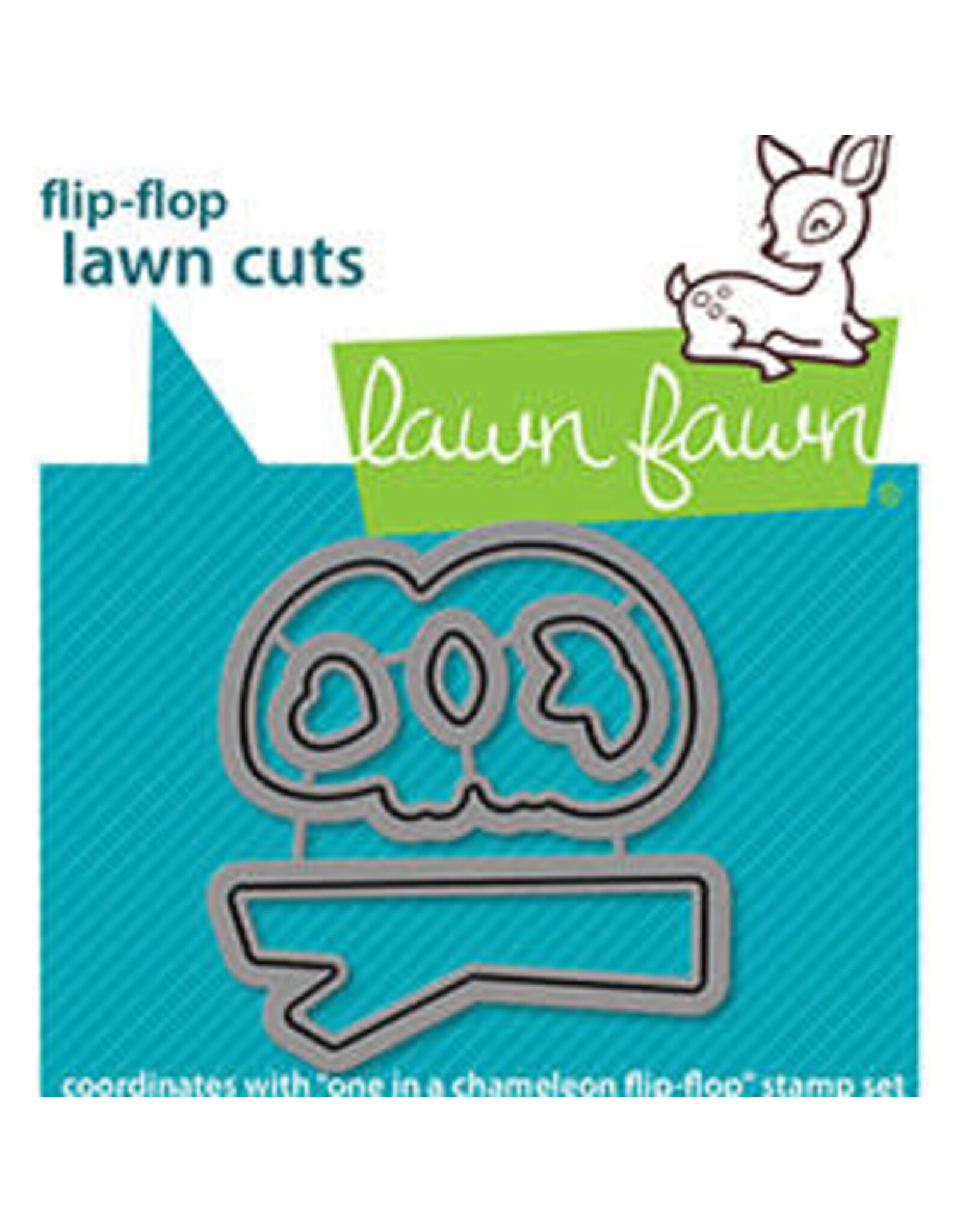 Lawn Fawn One In A Chameleon Flip Flop Stamp & Die