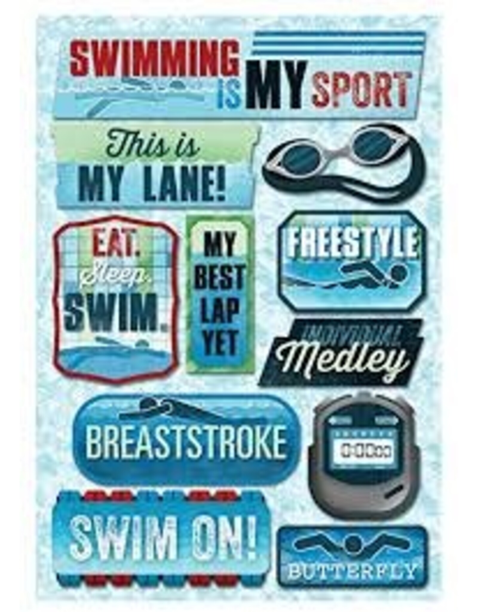 Karen Foster Swimming is my sport stickers