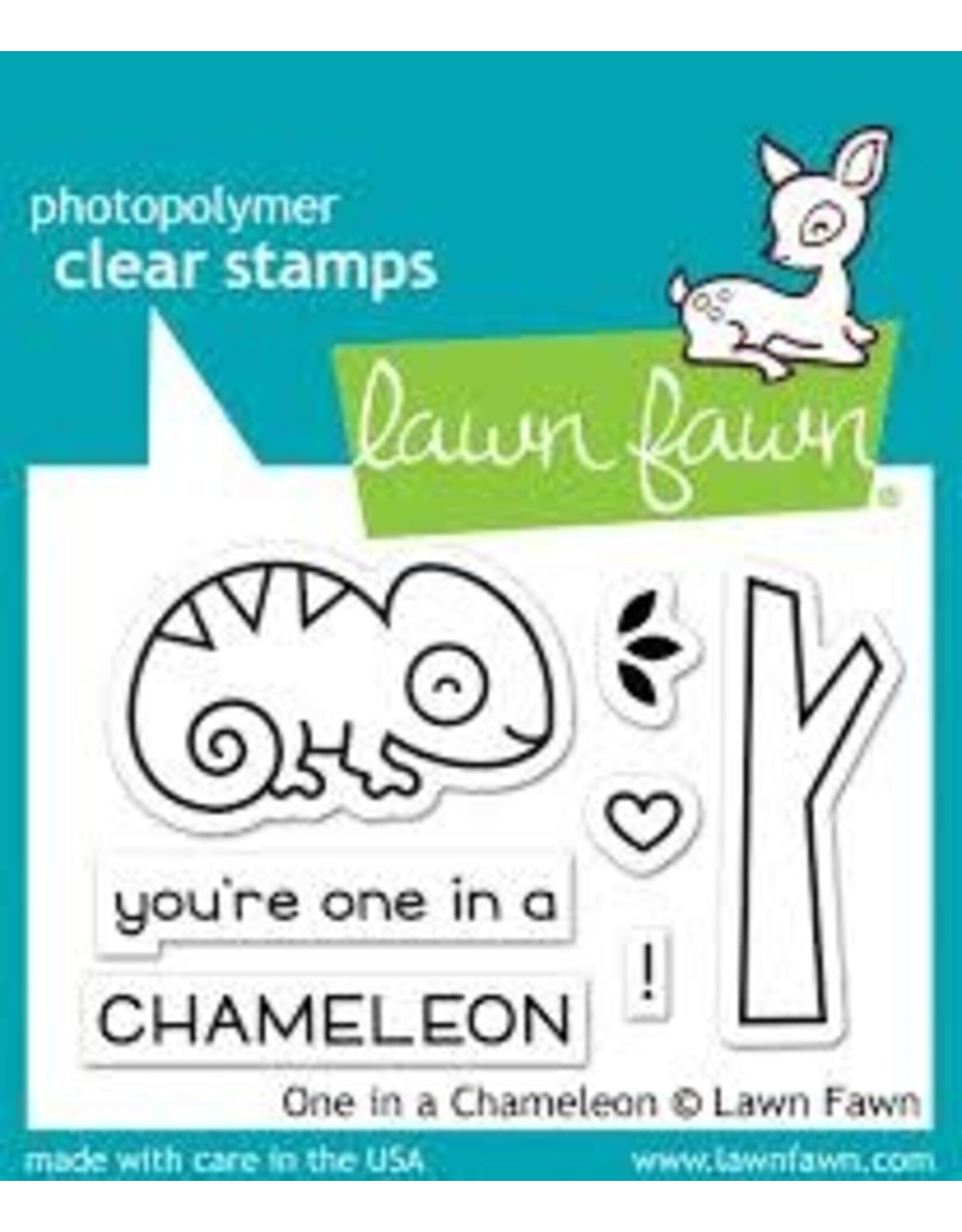 Lawn Fawn One In A Chameleon Stamp & Die