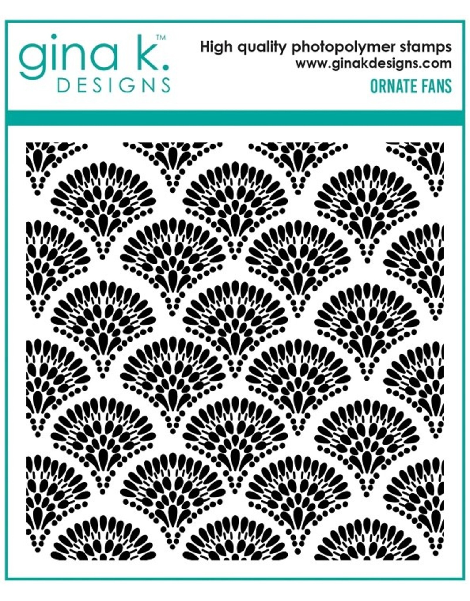 Gina K. Designs Ornate Fans Stamps