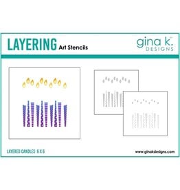 Gina K. Designs Layered Candles Stencil