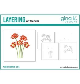 Gina K. Designs Perfect Poppies Stencil