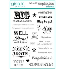 Gina K. Designs Big Congrats Stamps