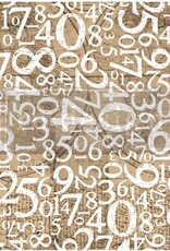 Re-Design with Prima Decoupage Decor Tissue Paper - Engraved Numbers - 1 sheet, 19"x30"