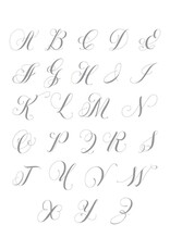 LDRS Creative Elegant Monogram Alpha 1" Impress-ion Letterpress Plate
