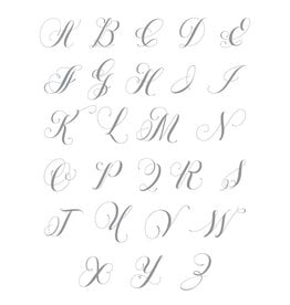 LDRS Creative Elegant Monogram Alpha 1" Impress-ion Letterpress Plate