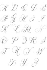 LDRS Creative Elegant Monogram Alpha 3/4" Impress-ion Letterpress Plate