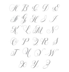 LDRS Creative Elegant Monogram Alpha 3/4" Impress-ion Letterpress Plate