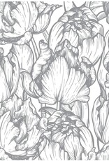 LDRS Creative Tulip Mix Background Impress-ion Letterpress Plate
