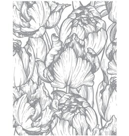 LDRS Creative Tulip Mix Background Impress-ion Letterpress Plate