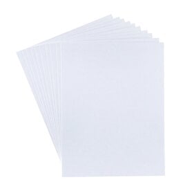 Spellbinders Card Shoppe Essentials Cardstock 8.5 x 11” - 10 Pack - Brushed White