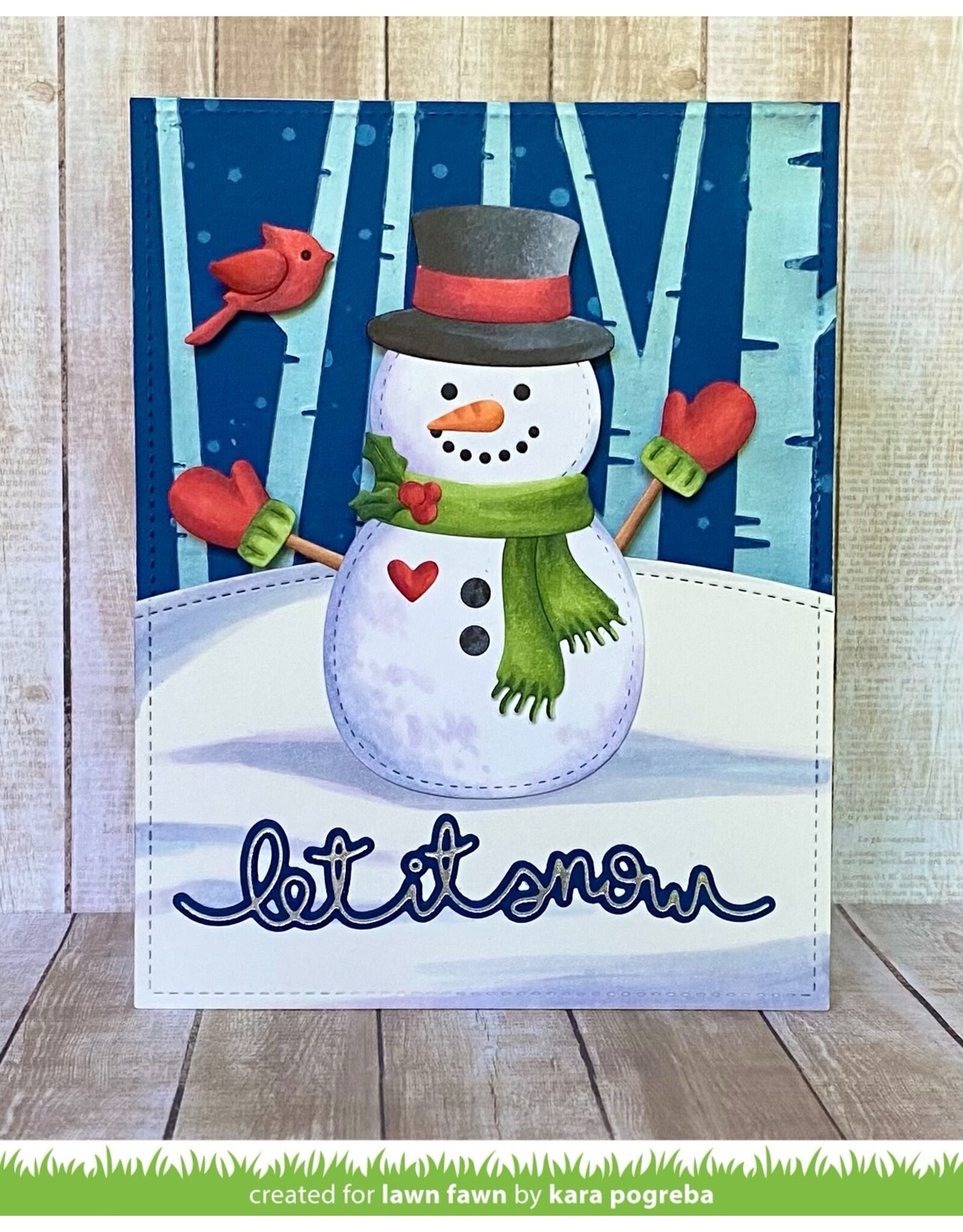 Lawn Fawn Winter Big Scripty Words - Hot Foil Plates