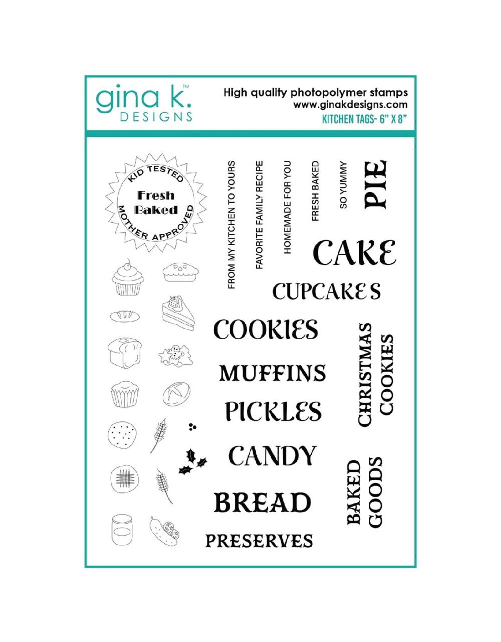 Gina K. Designs Kitchen Tags Stamps