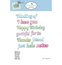 Elizabeth Craft Designs Everyday Words #1 - Everthing' s Blooming Collection