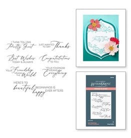 Spellbinders The Timeless Collection -  New Beginnings Timeless Sentiments Press Plate