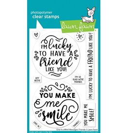 Lawn Fawn Give It A Whirl Messages Friends - Stamps