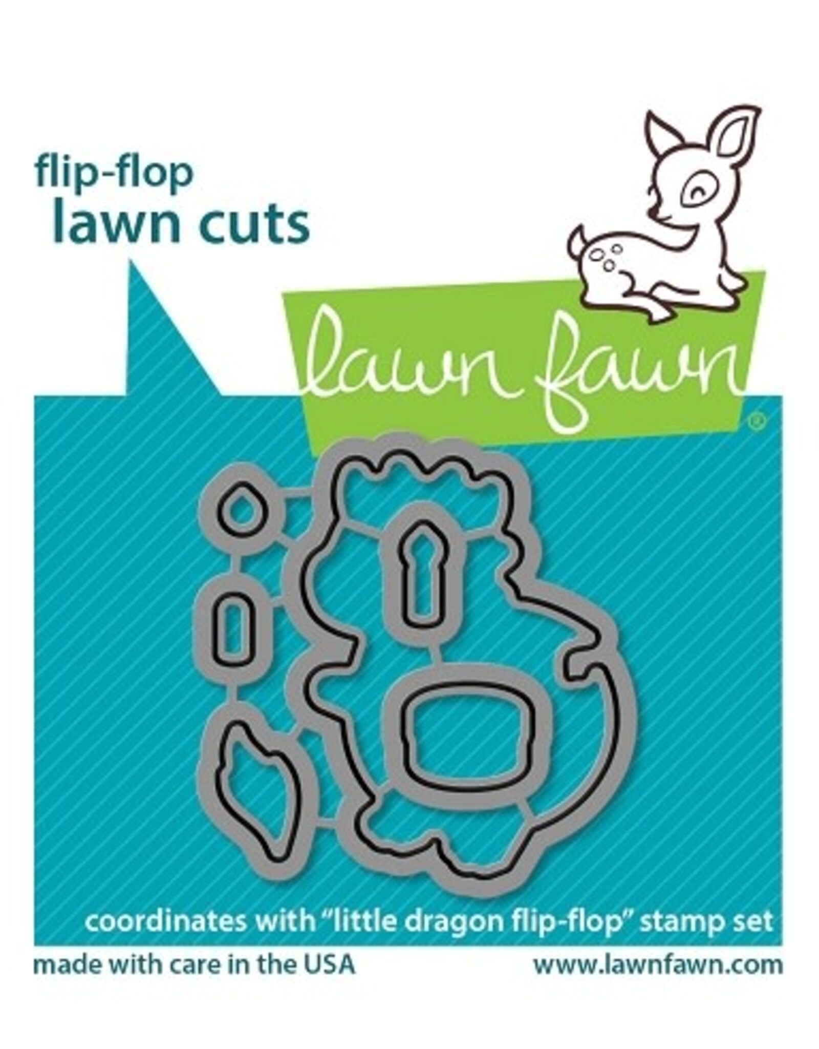 Lawn Fawn Little Dragon Flip Flop - Lawn Cuts