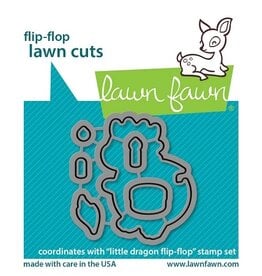 Lawn Fawn Little Dragon Flip Flop - Lawn Cuts