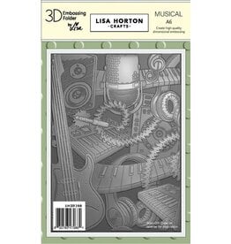 Lisa Horton Crafts Lisa Horton Crafts Musical A6 3D Embossing Folder