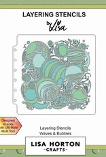 Lisa Horton Crafts Waves and Bubbles - Layering Stencils