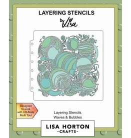 Lisa Horton Crafts Waves and Bubbles - Layering Stencils