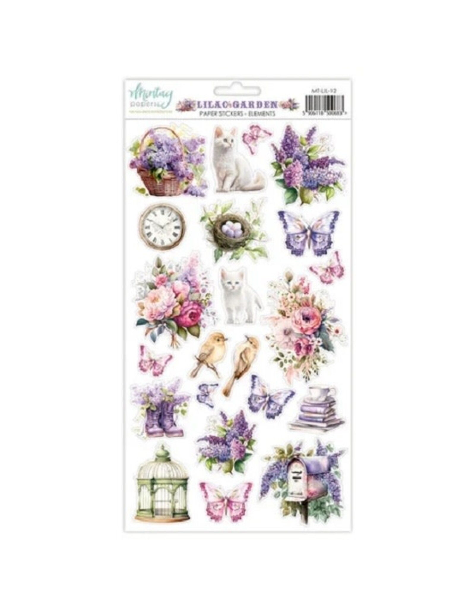 Mintay Papers Lilac Garden 6 x 12 Paper Stickers - Elements