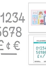 Spellbinders Bayfair Collection Postage Numbers Etched Dies