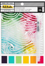 AMERICAN CRAFTS Vicki Boutin Mixed Media Watercolor 6X8 Paper Pad & Brush