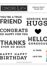 Concord & 9TH Spring Print Sentiments Stamp Set 4x4
