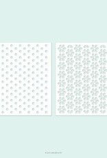 Concord & 9TH Dots & Blossoms Stencil 2 Pack  4.75x6