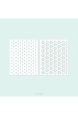 Concord & 9TH Dots & Blossoms Stencil 2 Pack  4.75x6