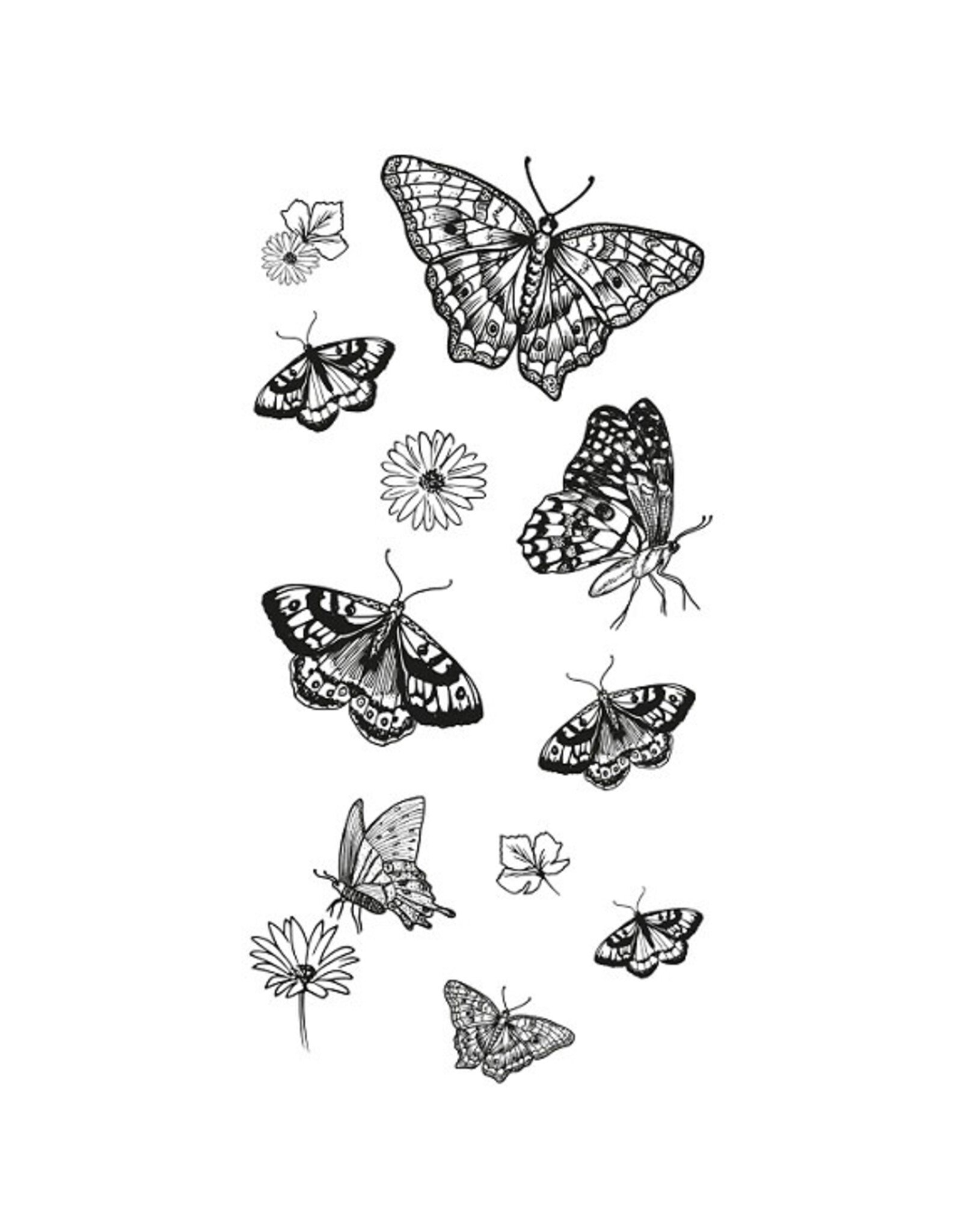 Sizzix Sizzix Clear Stamps Set 13 pcs Nature Butterflies by Lisa Jones