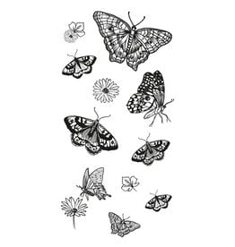 Sizzix Sizzix Clear Stamps Set 13 pcs Nature Butterflies by Lisa Jones