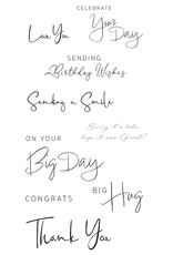 Sizzix Sizzix Clear Stamps Set 14 pcs Daily Sentiments by Lisa Jones