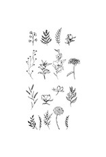 Sizzix Sizzix Clear Stamps Set 17 pcs Garden Botanicals by Lisa Jones