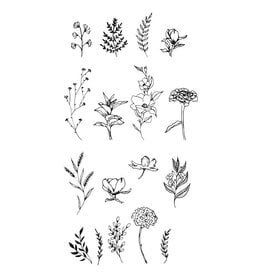 Sizzix Sizzix Clear Stamps Set 17 pcs Garden Botanicals by Lisa Jones