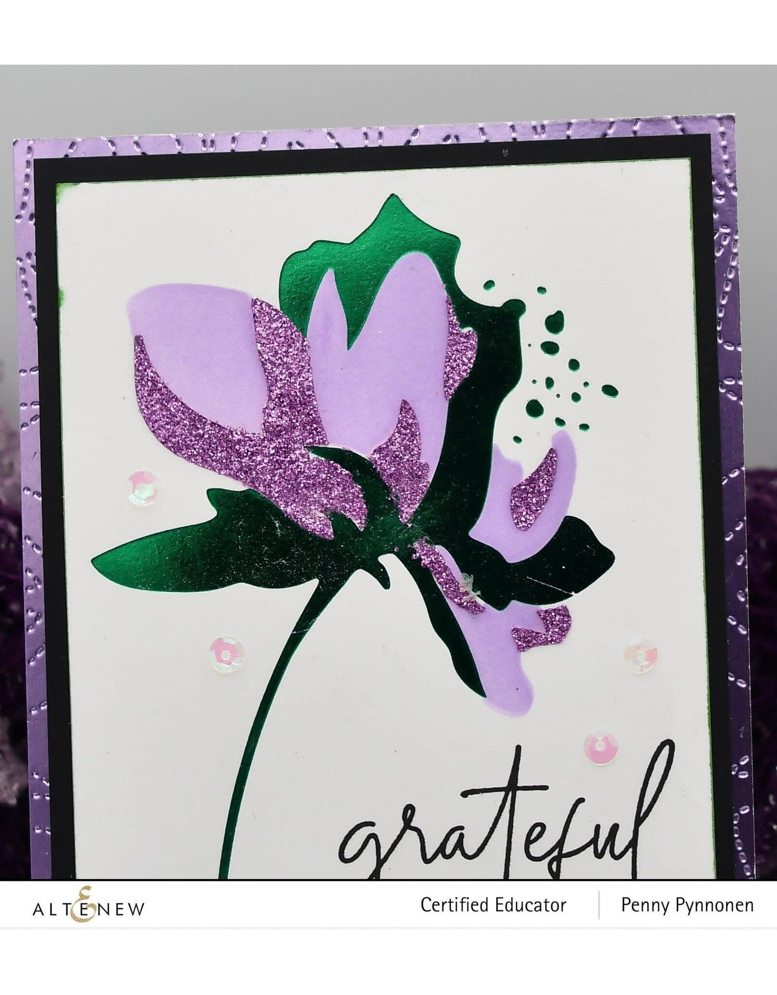 ALTENEW Whimsical Peony Hot Foil Plate & Stencil