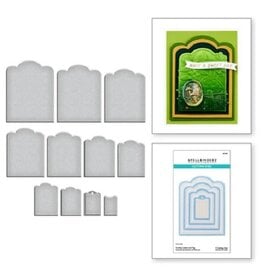 Spellbinders Sealed 3D Botanical Collection - Scallop Labels and Tag Etched Dies