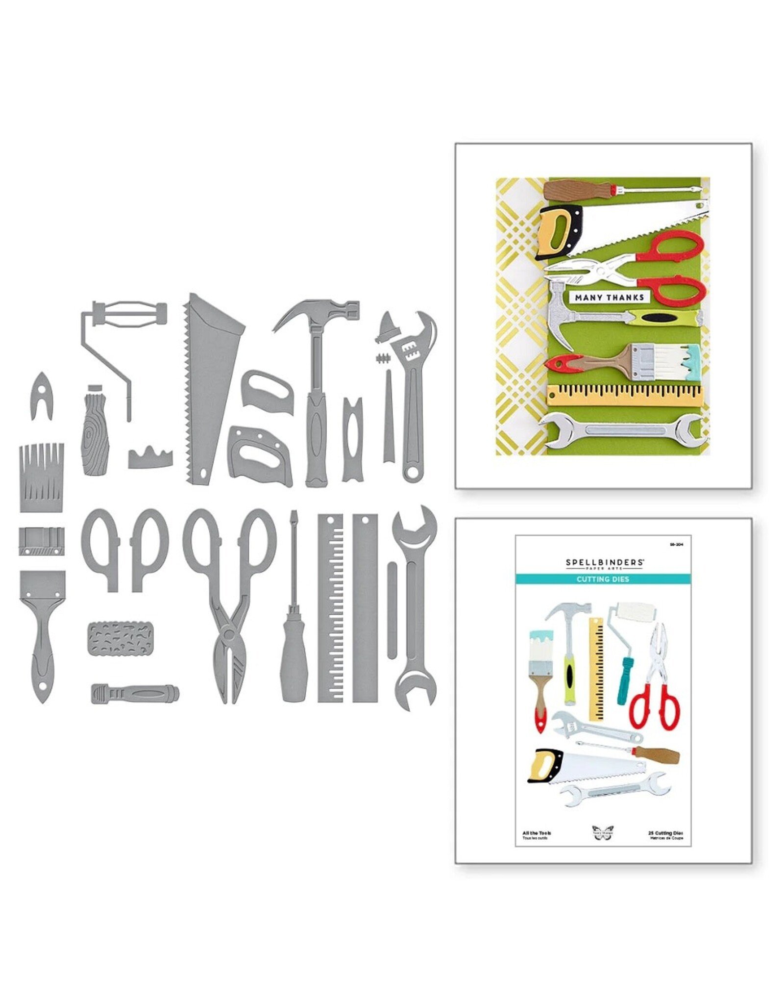 Spellbinders Toolbox Essentials Collection - All the Tools Etched Dies