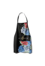 ALTENEW Artsy Apron: Red & Blue Billowing Peonies - Black