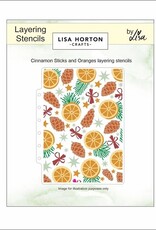 Lisa Horton Crafts Lisa Horton Crafts Cinnamon Sticks and Oranges 5" x 7" Layering Stencils