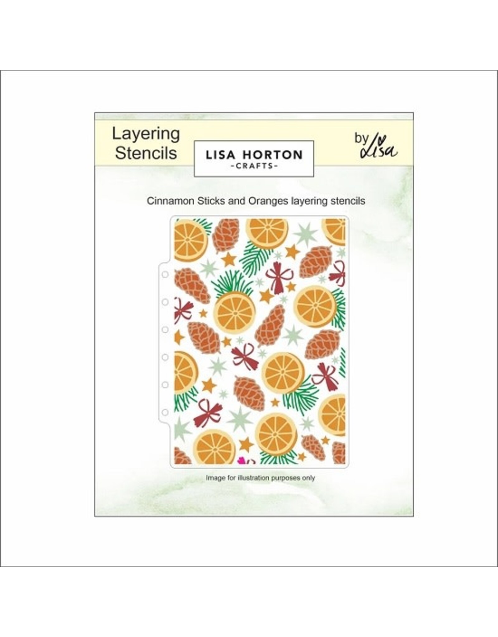 Ecstasy Crafts Lisa Horton Crafts Cinnamon Sticks and Oranges 5" x 7" Layering Stencils