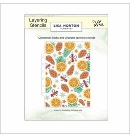 Lisa Horton Crafts Lisa Horton Crafts Cinnamon Sticks and Oranges 5" x 7" Layering Stencils