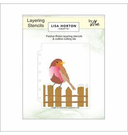 Lisa Horton Crafts Lisa Horton Crafts Festive Robin A6 Layering Stencils & Die